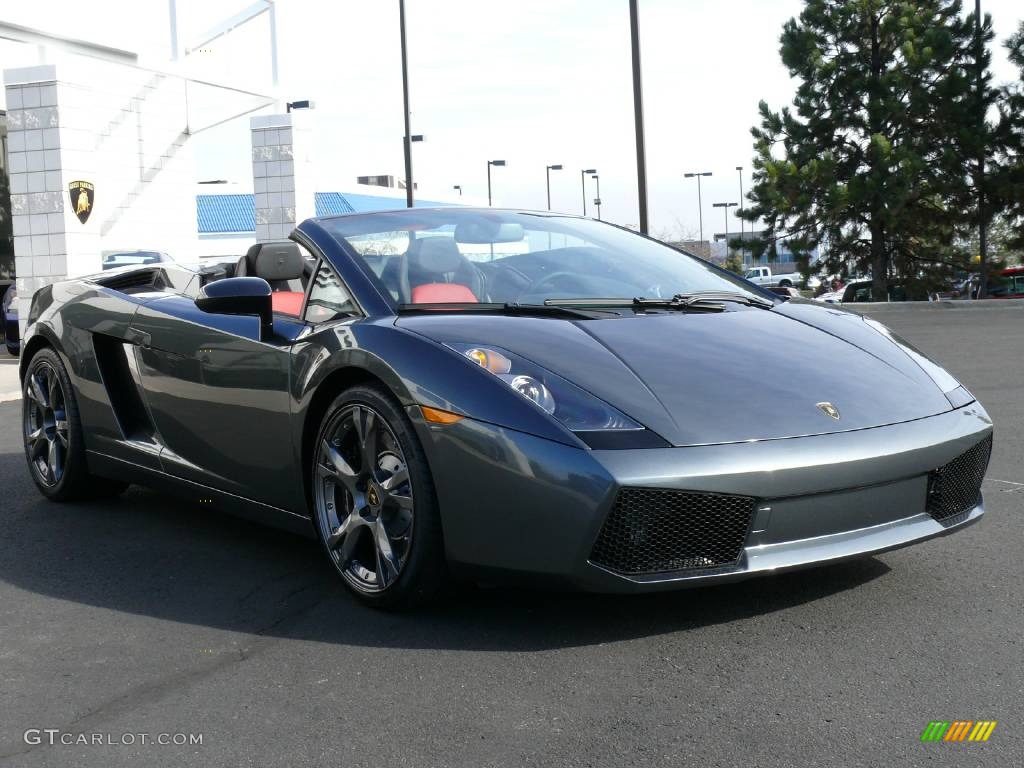 2008 Gallardo Spyder - Grigio Lynx (Grey) / Nero Perseus/Rosso Centaurus photo #3