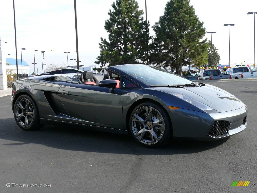 2008 Gallardo Spyder - Grigio Lynx (Grey) / Nero Perseus/Rosso Centaurus photo #4