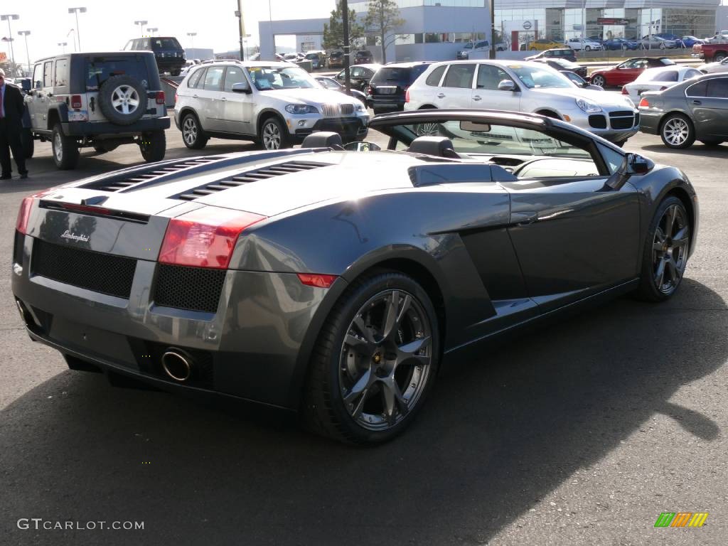 2008 Gallardo Spyder - Grigio Lynx (Grey) / Nero Perseus/Rosso Centaurus photo #5