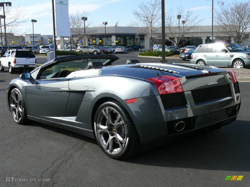 2008 Gallardo Spyder - Grigio Lynx (Grey) / Nero Perseus/Rosso Centaurus photo #8