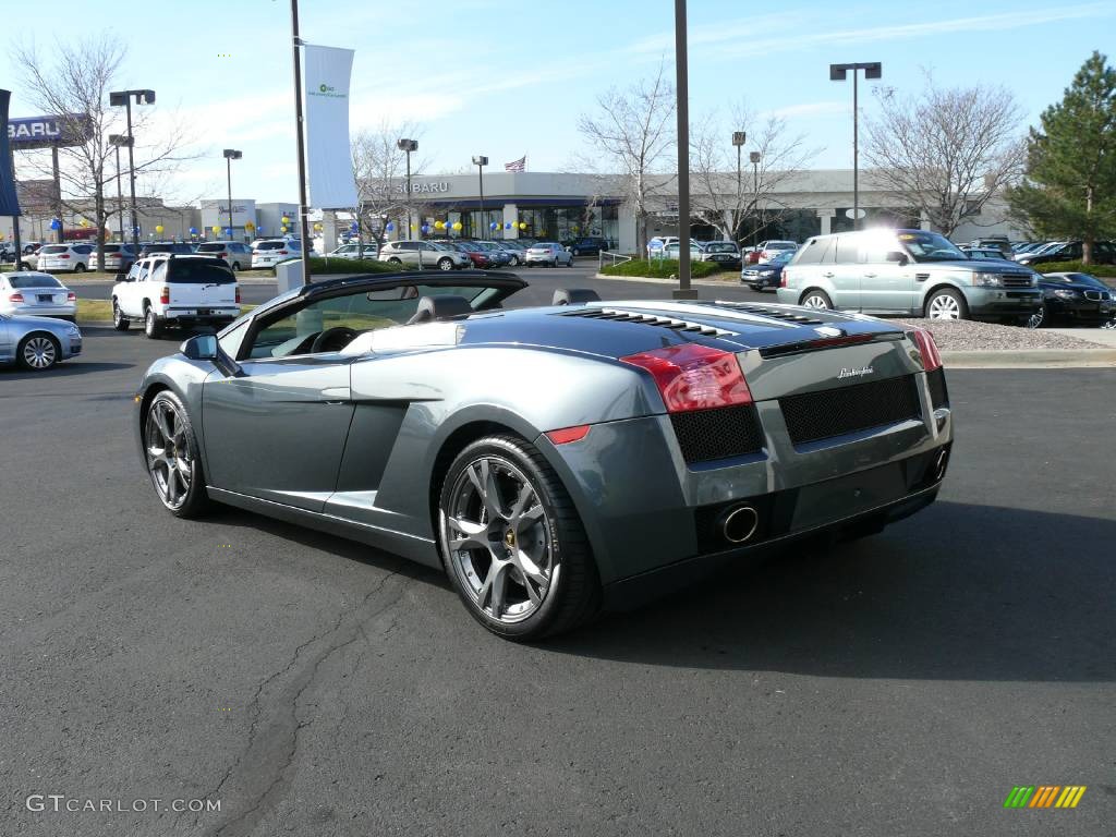 2008 Gallardo Spyder - Grigio Lynx (Grey) / Nero Perseus/Rosso Centaurus photo #9