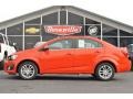 2013 Inferno Orange Metallic Chevrolet Sonic LT Sedan  photo #2