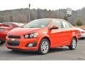 2013 Inferno Orange Metallic Chevrolet Sonic LT Sedan  photo #3