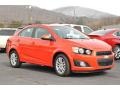 2013 Inferno Orange Metallic Chevrolet Sonic LT Sedan  photo #8