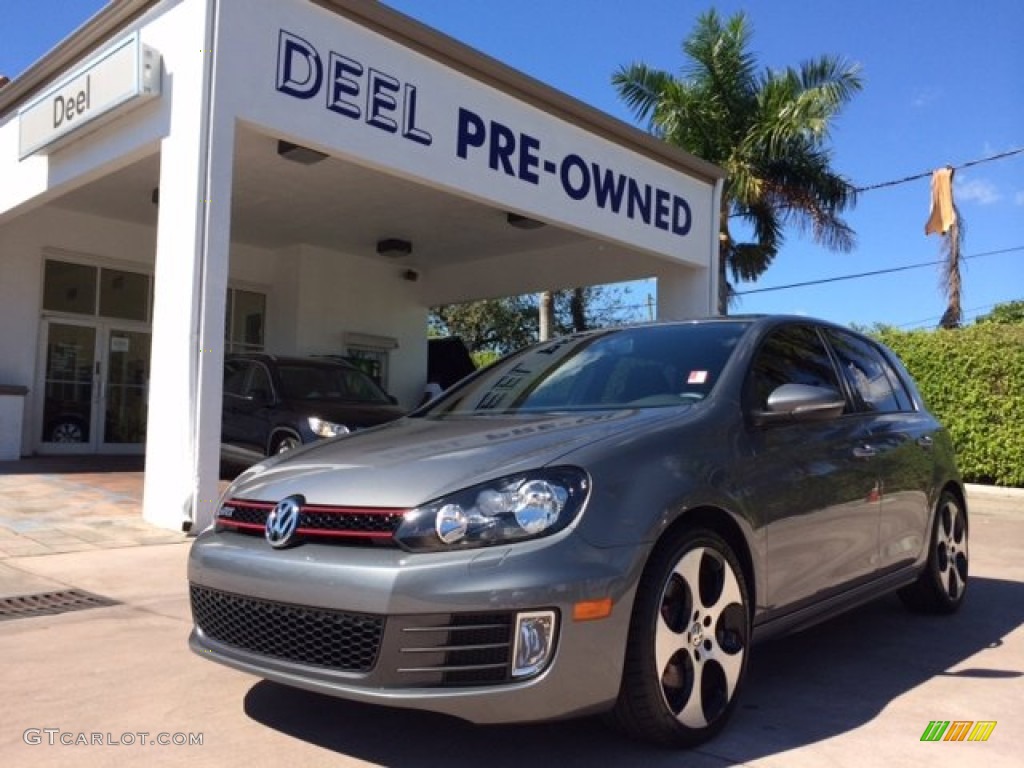 2012 GTI 4 Door - United Gray Metallic / Interlagos Plaid Cloth photo #1