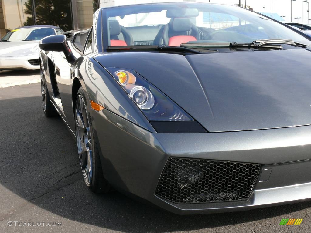 2008 Gallardo Spyder - Grigio Lynx (Grey) / Nero Perseus/Rosso Centaurus photo #19