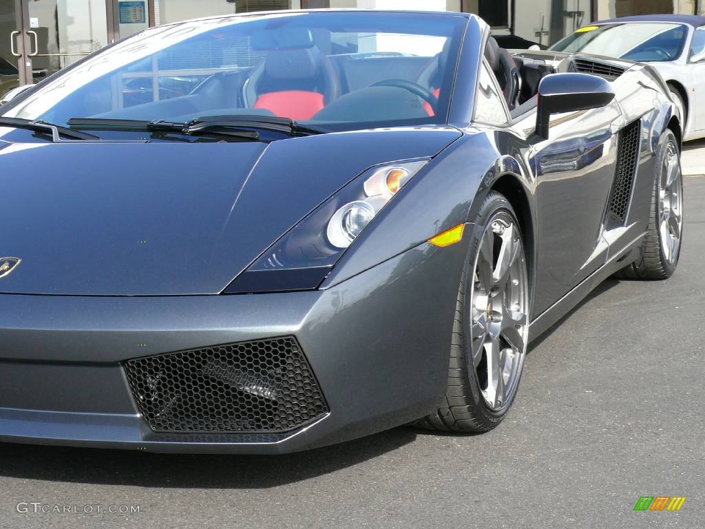 2008 Gallardo Spyder - Grigio Lynx (Grey) / Nero Perseus/Rosso Centaurus photo #20