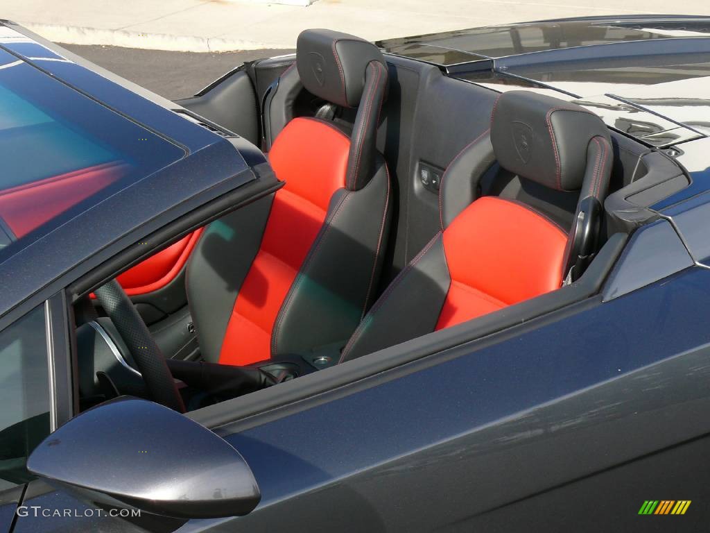 2008 Gallardo Spyder - Grigio Lynx (Grey) / Nero Perseus/Rosso Centaurus photo #21
