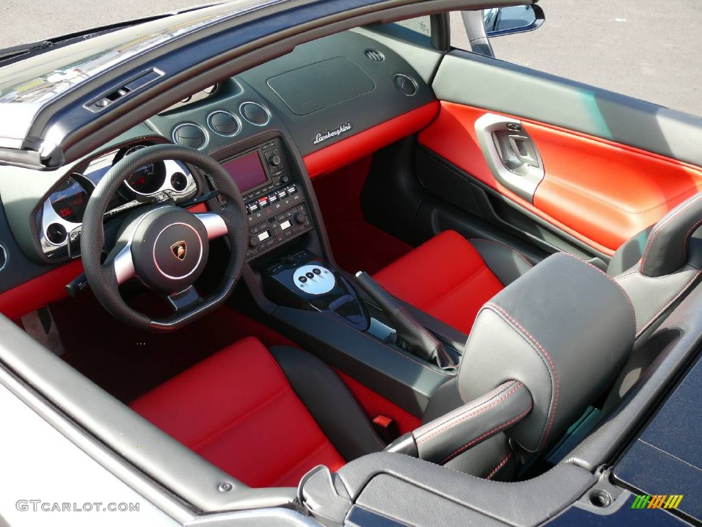 2008 Gallardo Spyder - Grigio Lynx (Grey) / Nero Perseus/Rosso Centaurus photo #22