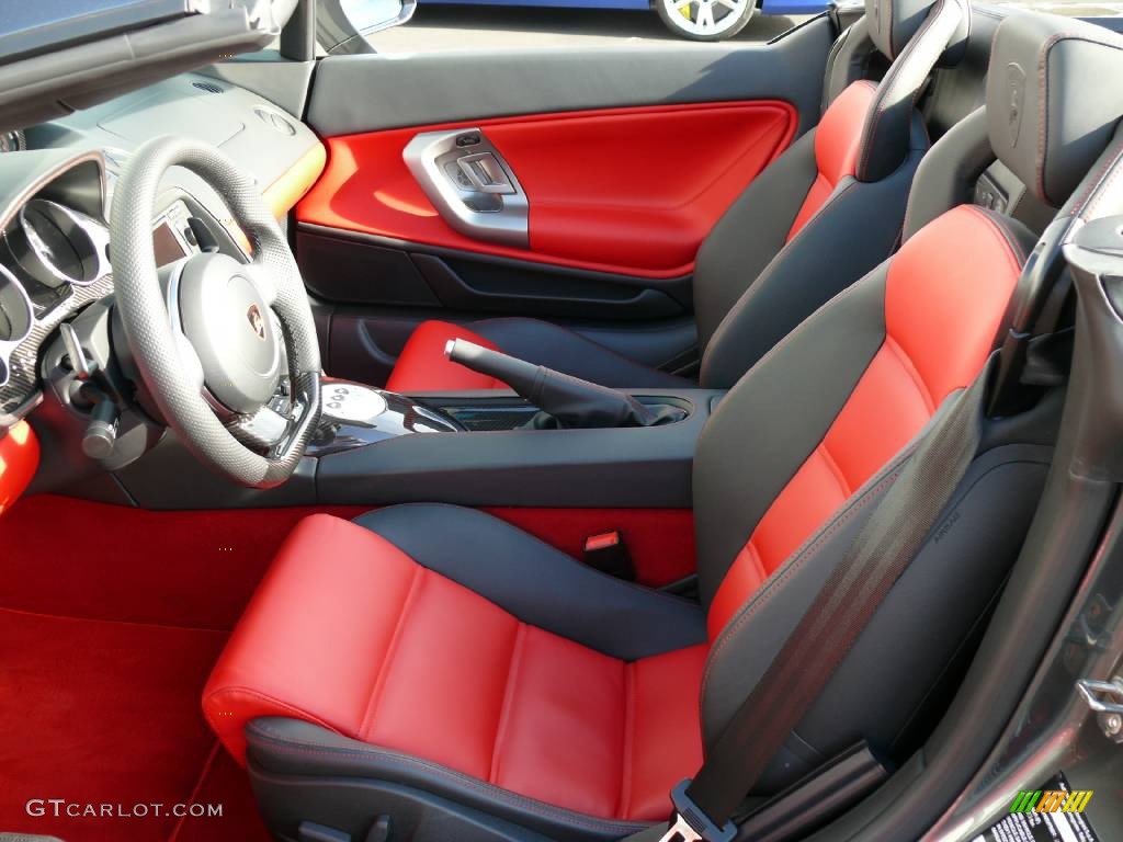 2008 Gallardo Spyder - Grigio Lynx (Grey) / Nero Perseus/Rosso Centaurus photo #24