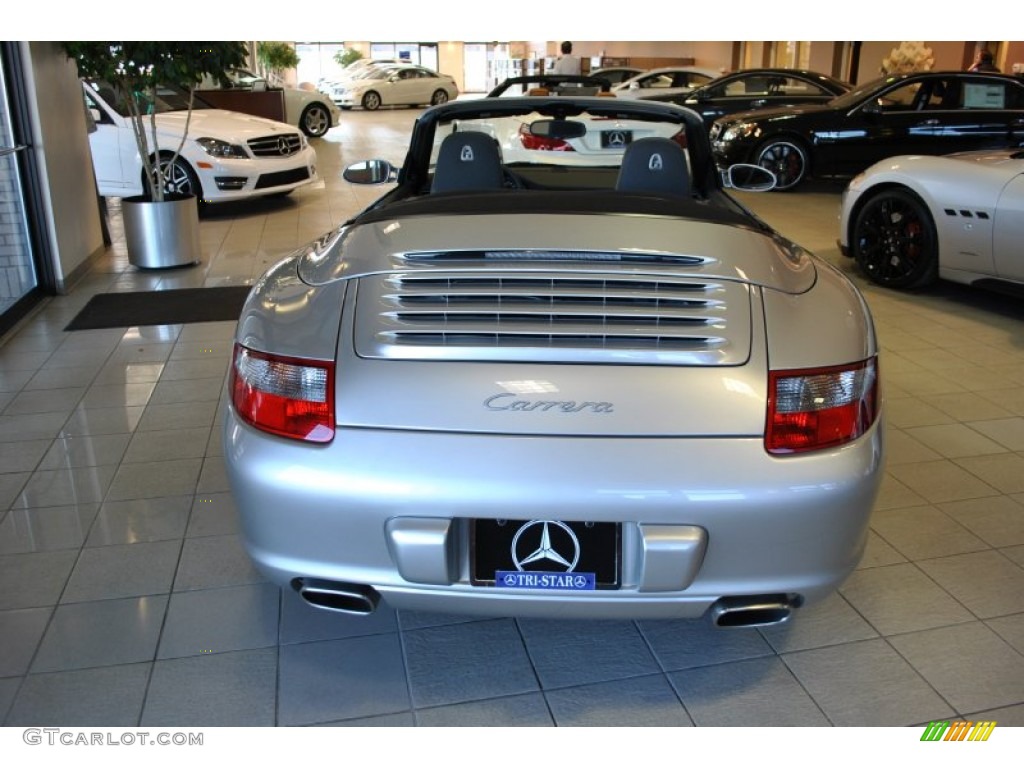 2007 911 Carrera Cabriolet - Arctic Silver Metallic / Black photo #9