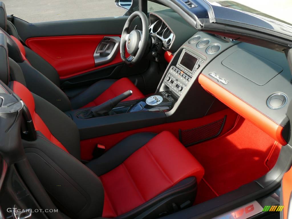 2008 Gallardo Spyder - Grigio Lynx (Grey) / Nero Perseus/Rosso Centaurus photo #27