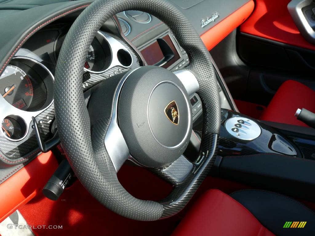 2008 Gallardo Spyder - Grigio Lynx (Grey) / Nero Perseus/Rosso Centaurus photo #28