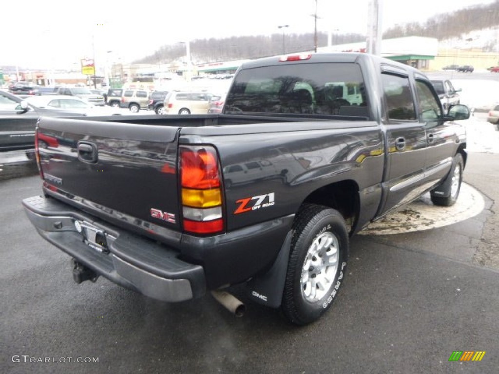 2005 Sierra 1500 SLT Crew Cab 4x4 - Onyx Black / Dark Pewter photo #6