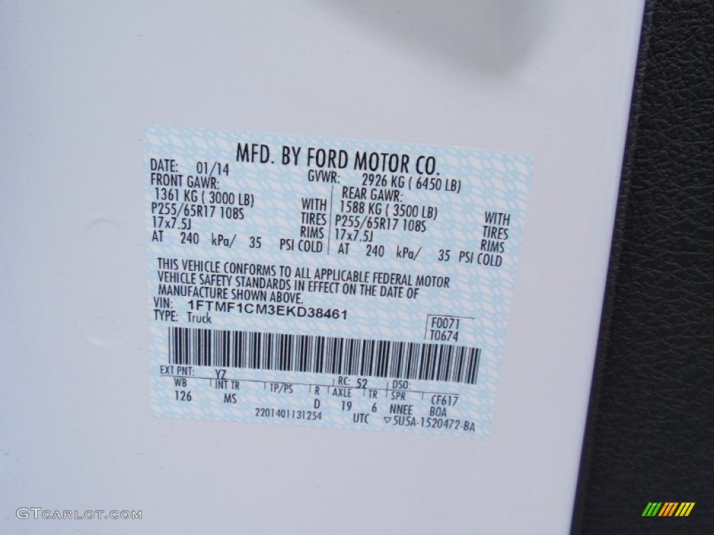 2014 F150 XL Regular Cab - Oxford White / Steel Grey photo #35