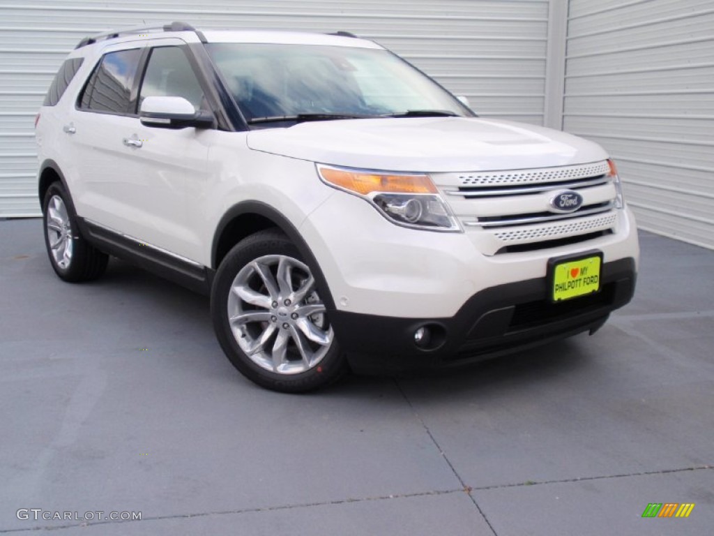 2014 Explorer Limited - White Platinum / Charcoal Black photo #2