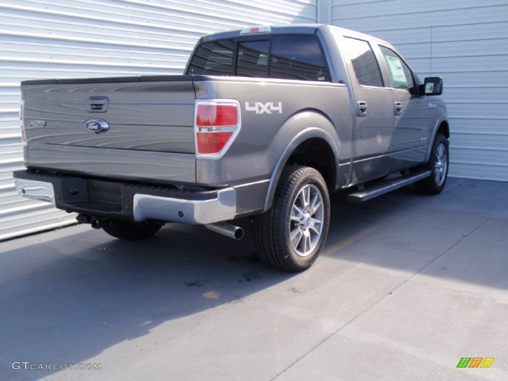 2014 F150 Lariat SuperCrew 4x4 - Sterling Grey / Black photo #4