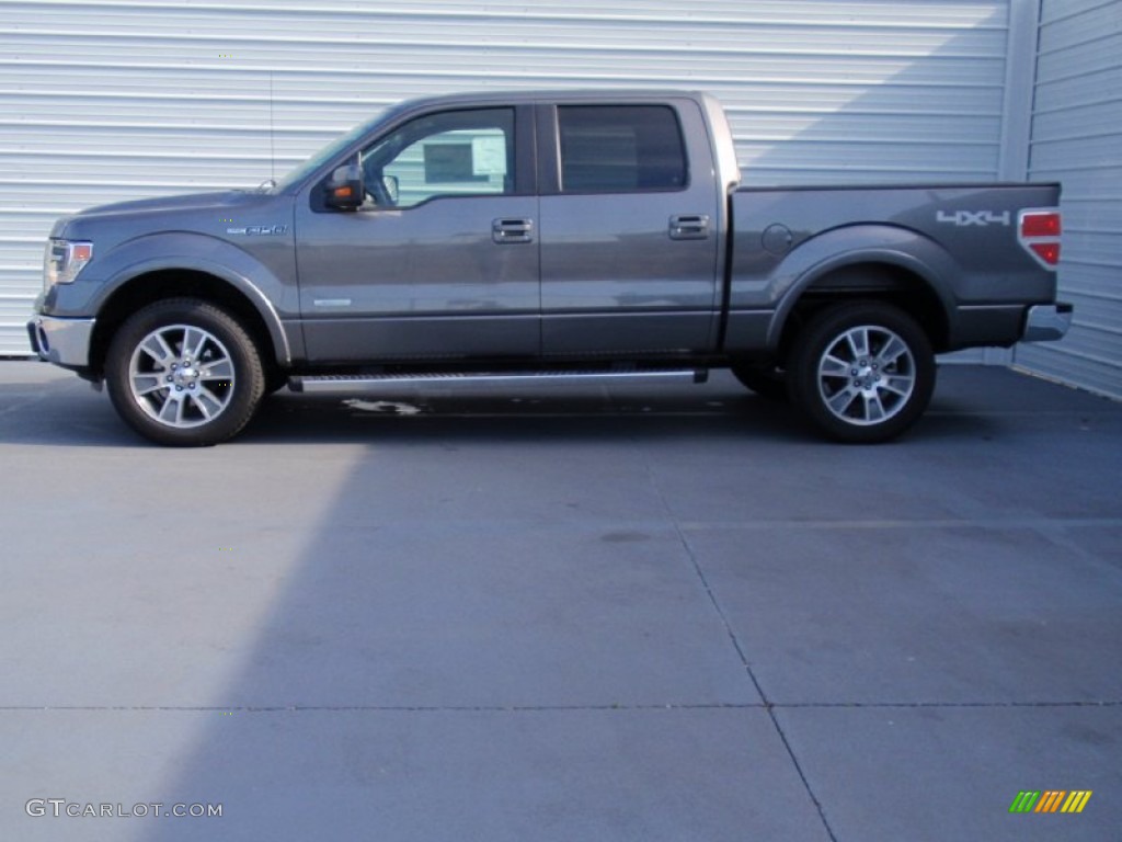 2014 F150 Lariat SuperCrew 4x4 - Sterling Grey / Black photo #6