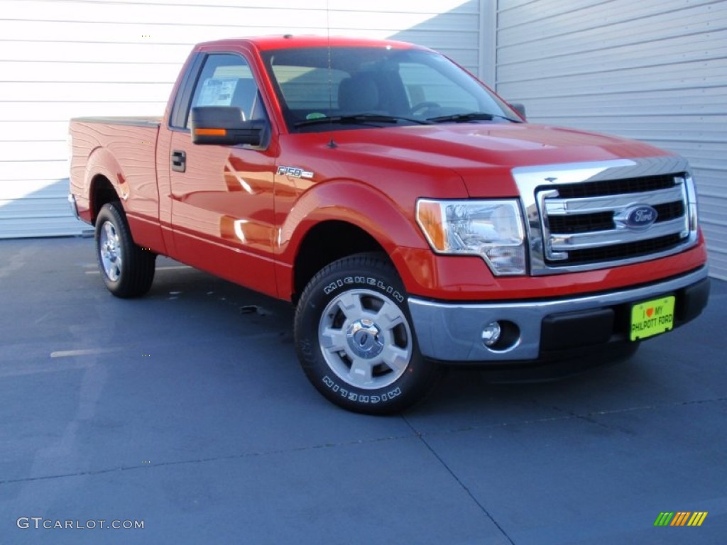 2014 F150 XL Regular Cab - Race Red / Steel Grey photo #2