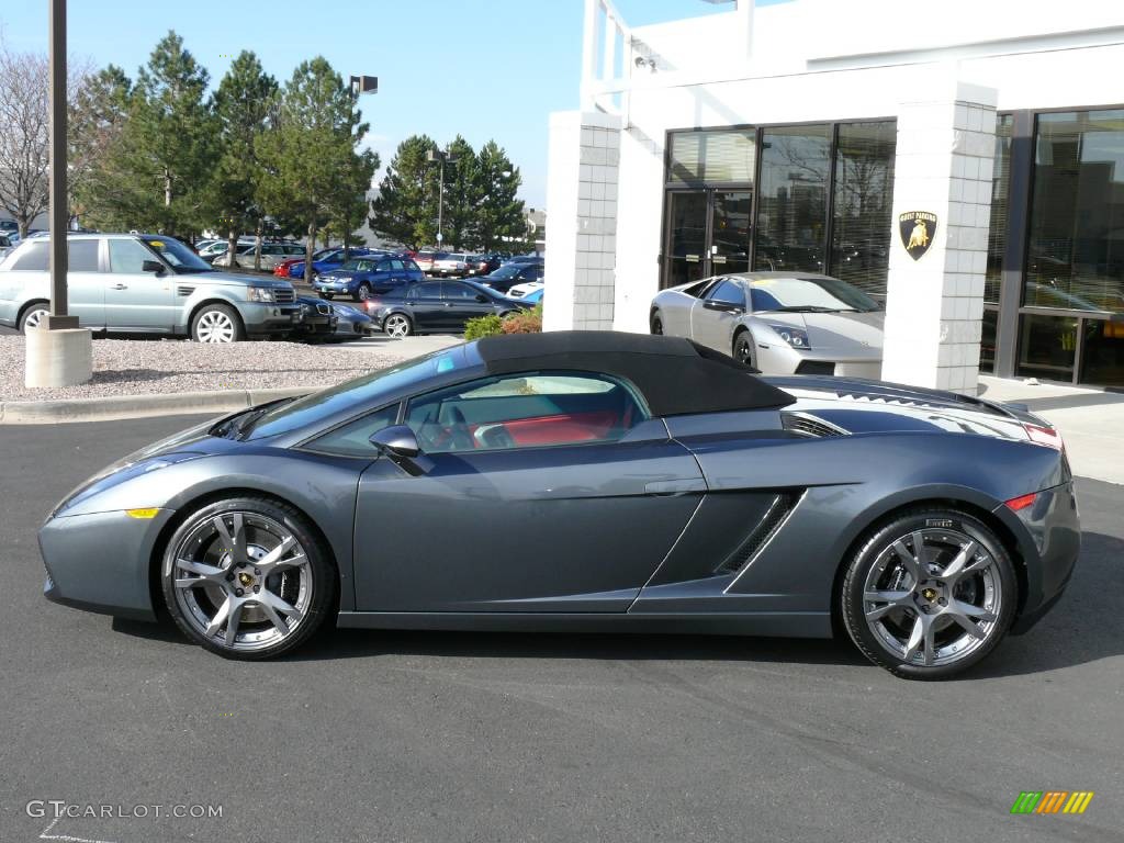 2008 Gallardo Spyder - Grigio Lynx (Grey) / Nero Perseus/Rosso Centaurus photo #33