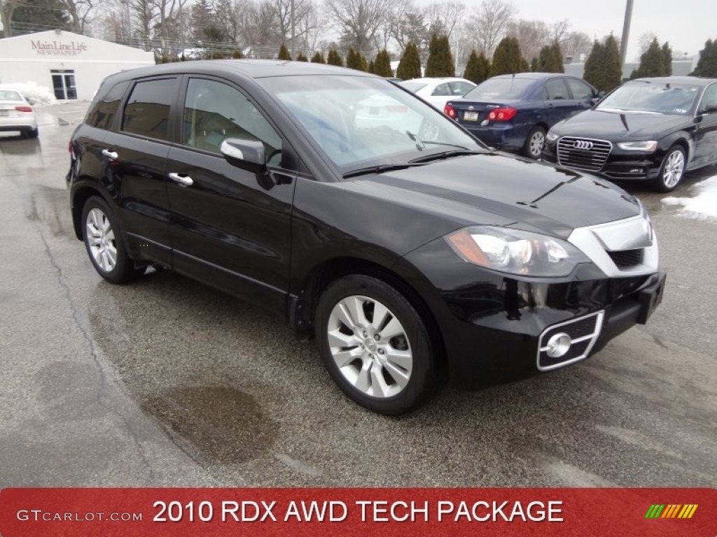 2010 RDX SH-AWD Technology - Crystal Black Pearl / Taupe photo #1