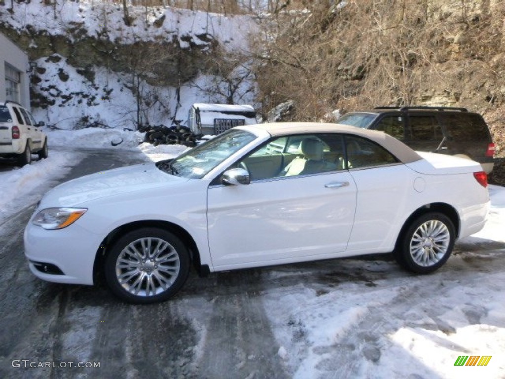 2014 200 Limited Convertible - Bright White / Black/Light Frost Beige photo #2