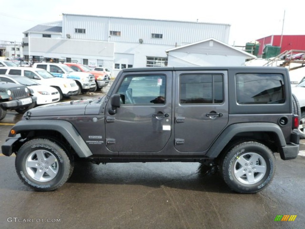 2014 Wrangler Unlimited Sport 4x4 - Granite Metallic / Black photo #2