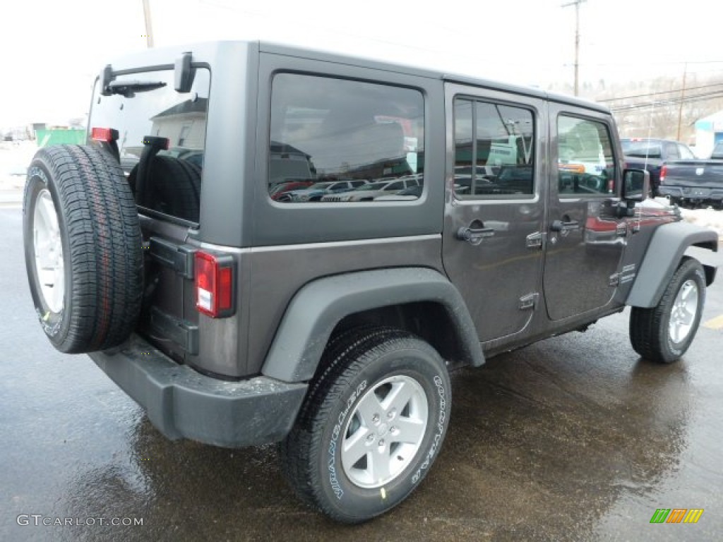 2014 Wrangler Unlimited Sport 4x4 - Granite Metallic / Black photo #5