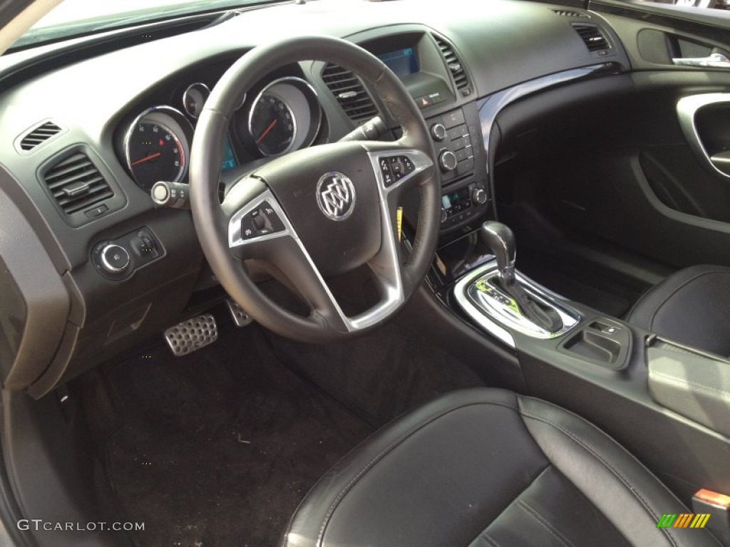 Ebony Interior 2011 Buick Regal CXL Turbo Photo #90752394
