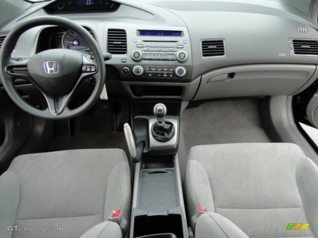 2007 Honda Civic LX Coupe Gray Dashboard Photo #90752940