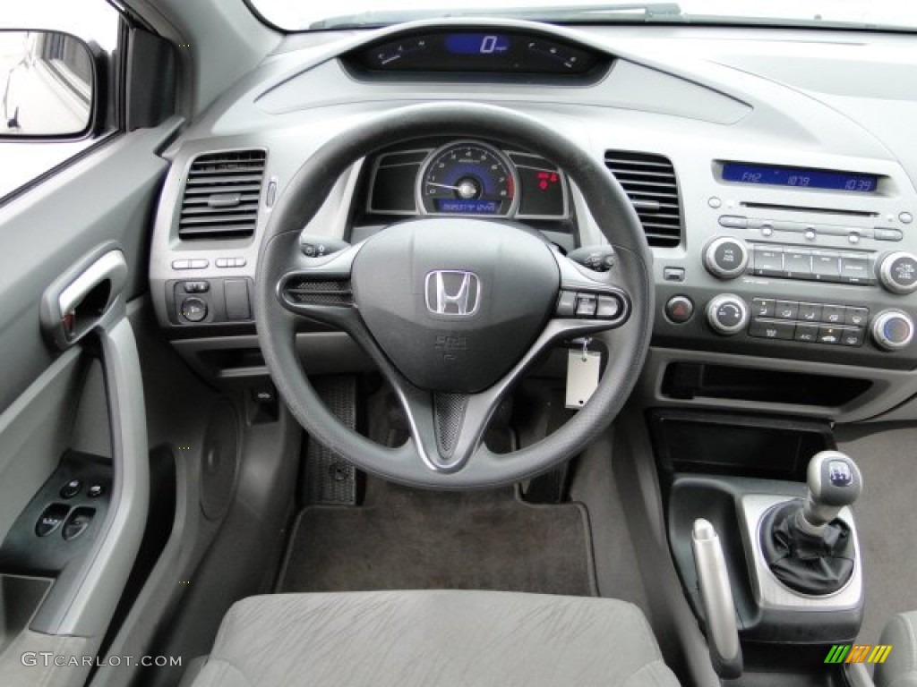 2007 Civic LX Coupe - Nighthawk Black Pearl / Gray photo #9