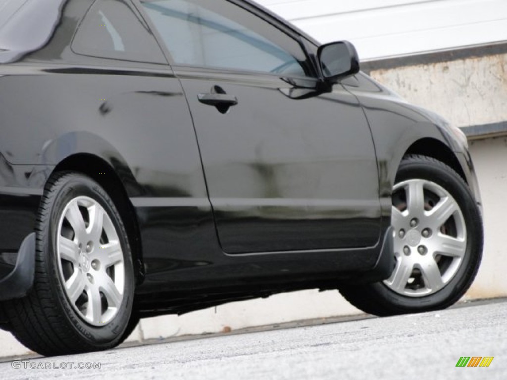 2007 Civic LX Coupe - Nighthawk Black Pearl / Gray photo #11