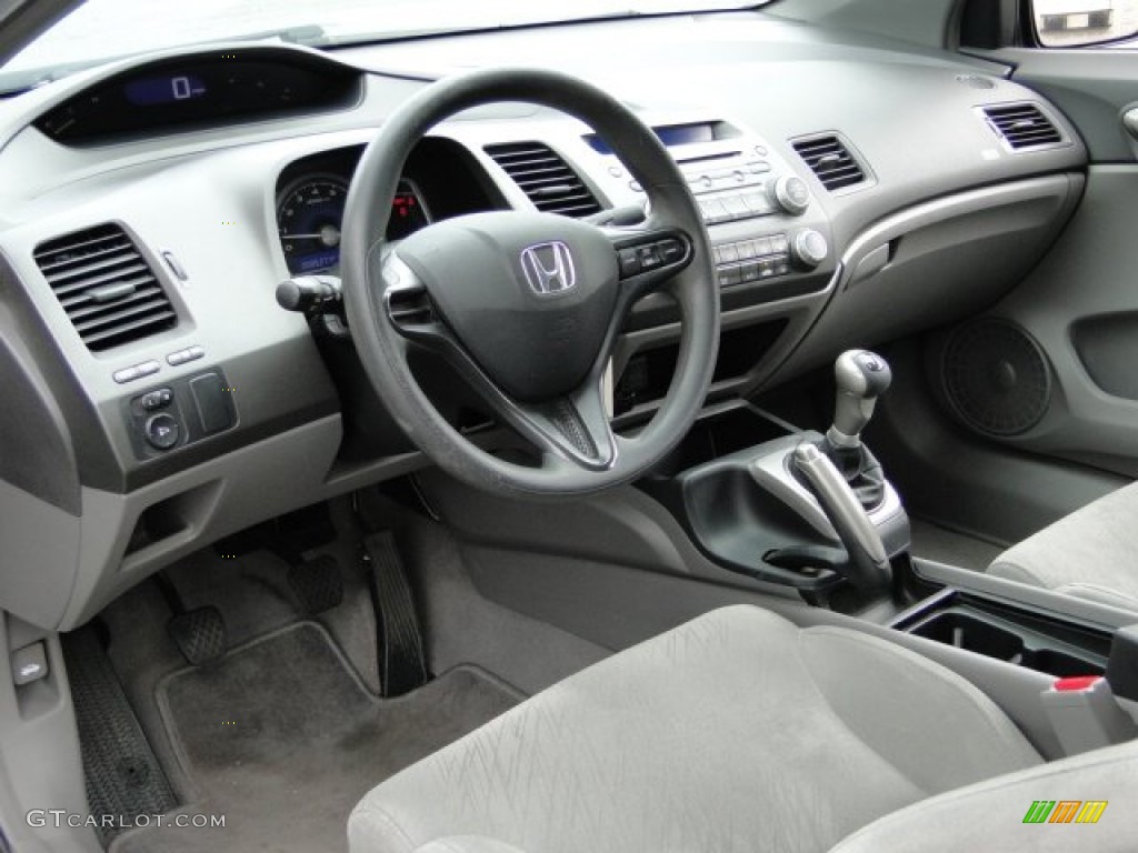 Gray Interior 2007 Honda Civic LX Coupe Photo #90753396