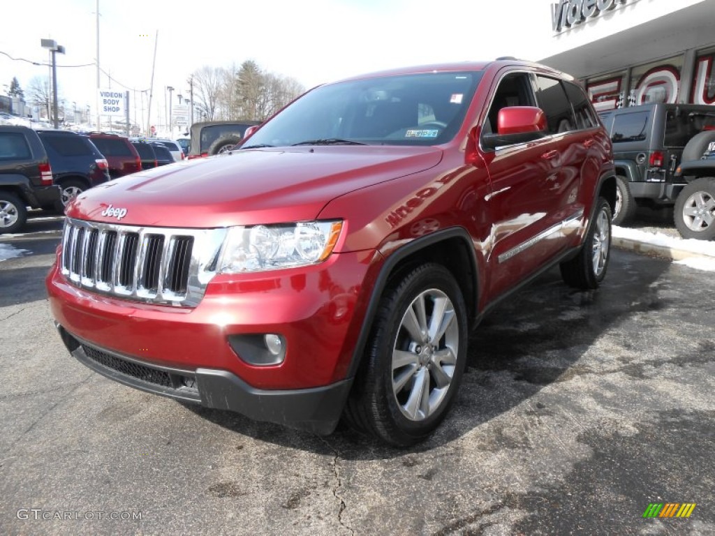 2013 Grand Cherokee Laredo X Package 4x4 - Deep Cherry Red Crystal Pearl / Black photo #3