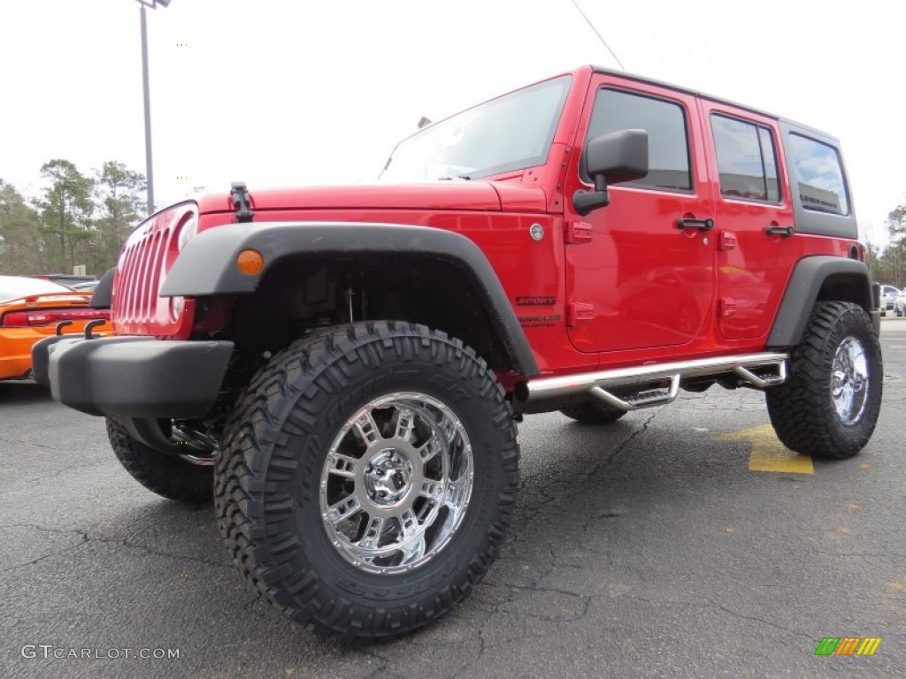 2014 Wrangler Unlimited Sport 4x4 - Flame Red / Black photo #3