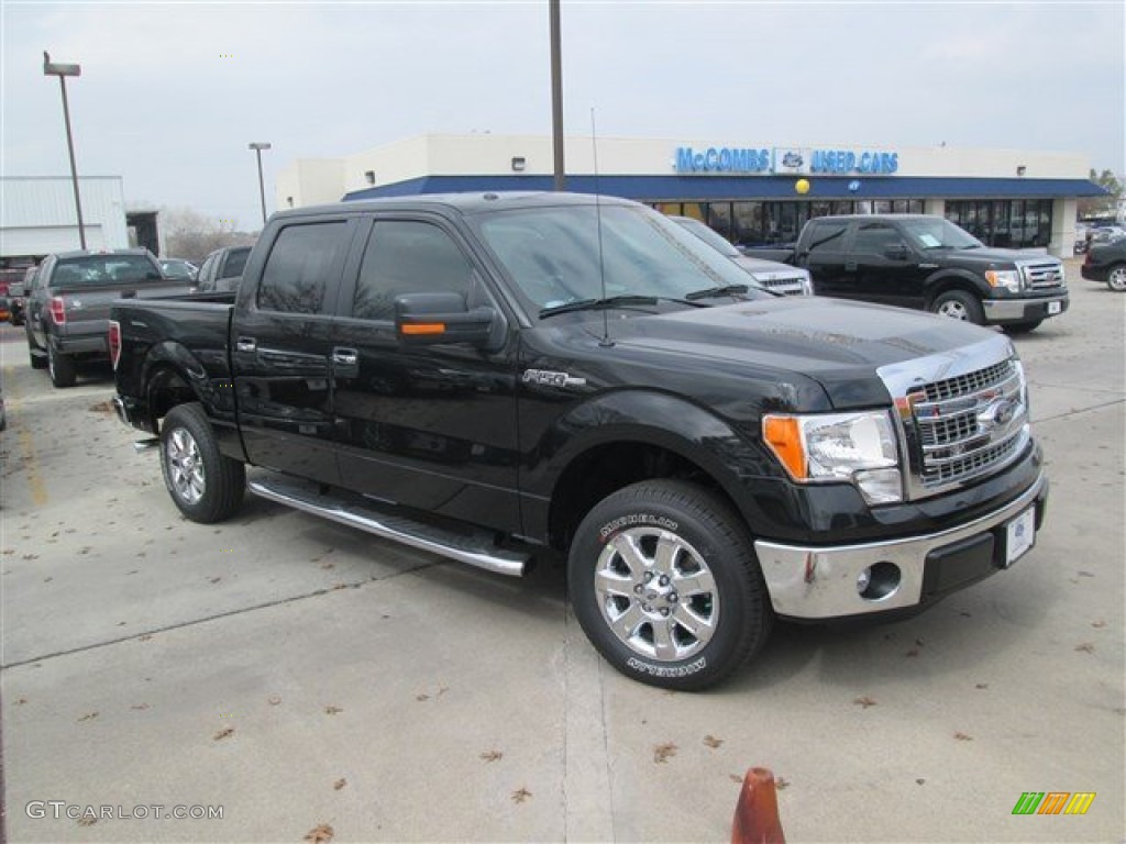 2014 F150 XLT SuperCrew - Tuxedo Black / Steel Grey photo #7