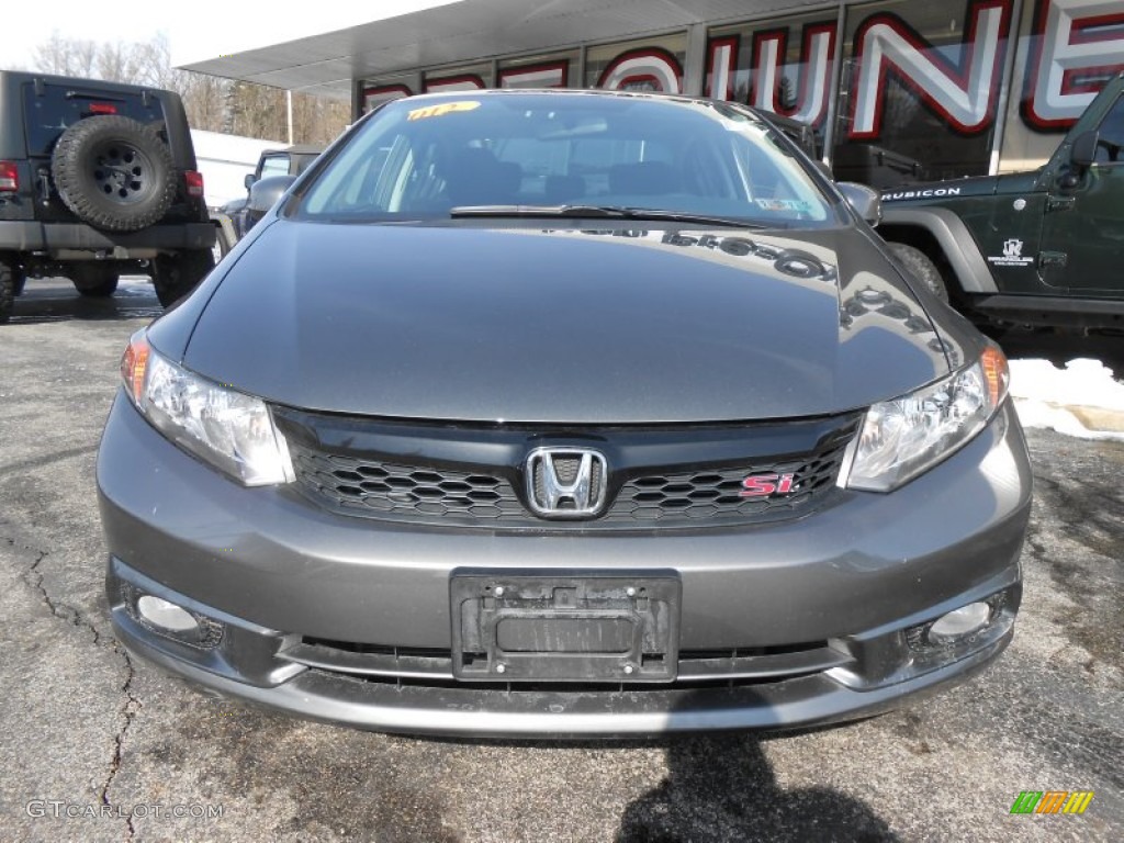 2012 Civic Si Sedan - Polished Metal Metallic / Black photo #2