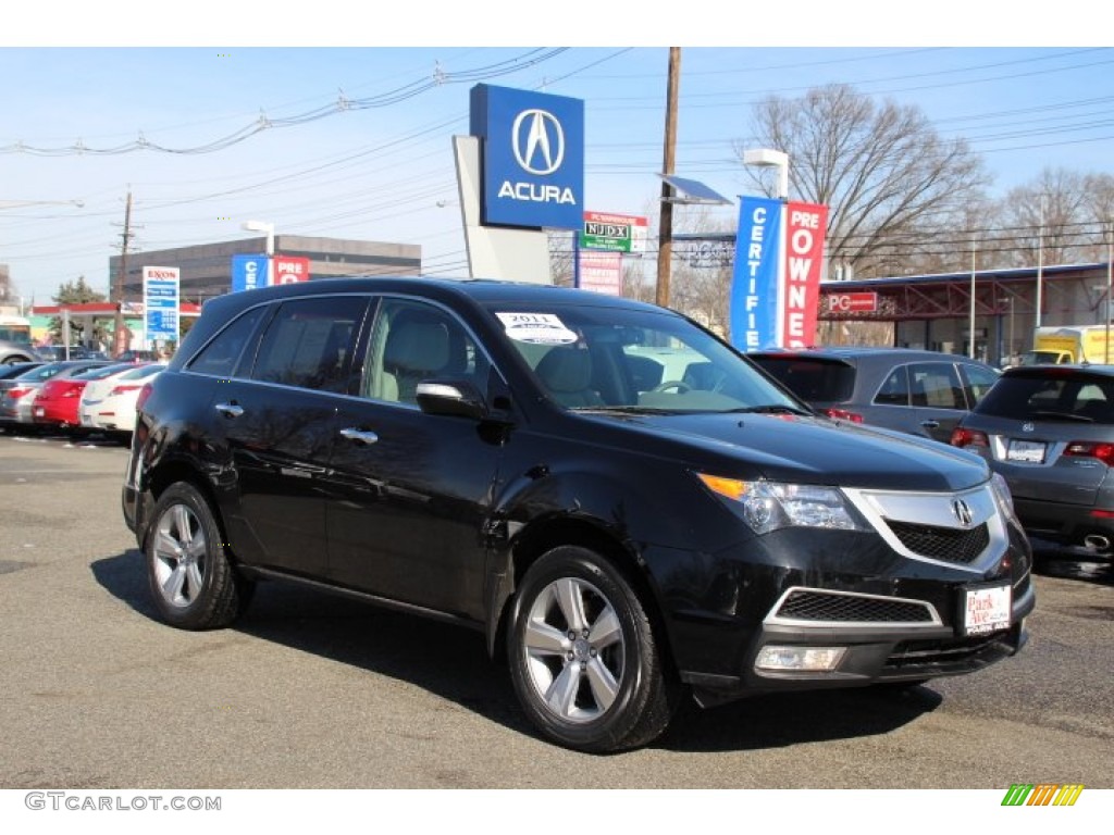 2011 MDX Technology - Crystal Black Pearl / Taupe photo #1