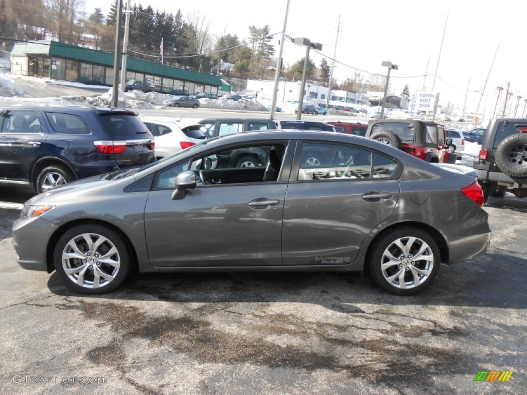 2012 Civic Si Sedan - Polished Metal Metallic / Black photo #4