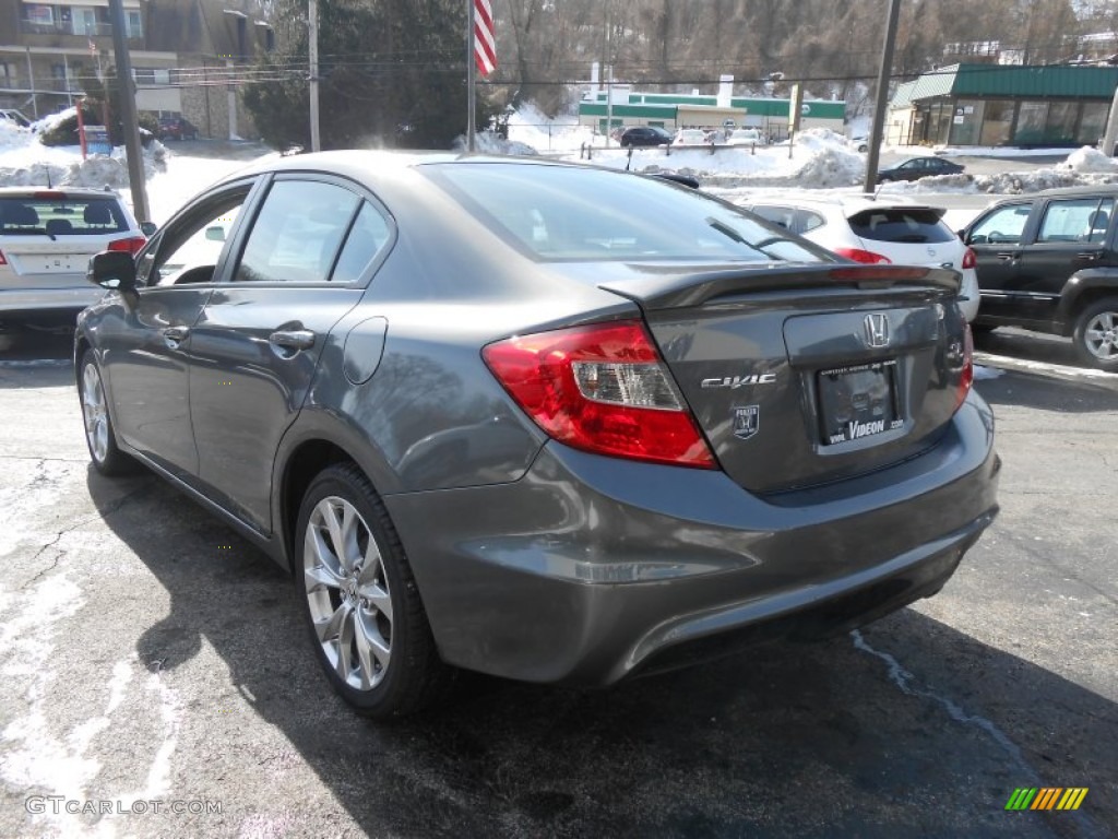 2012 Civic Si Sedan - Polished Metal Metallic / Black photo #5