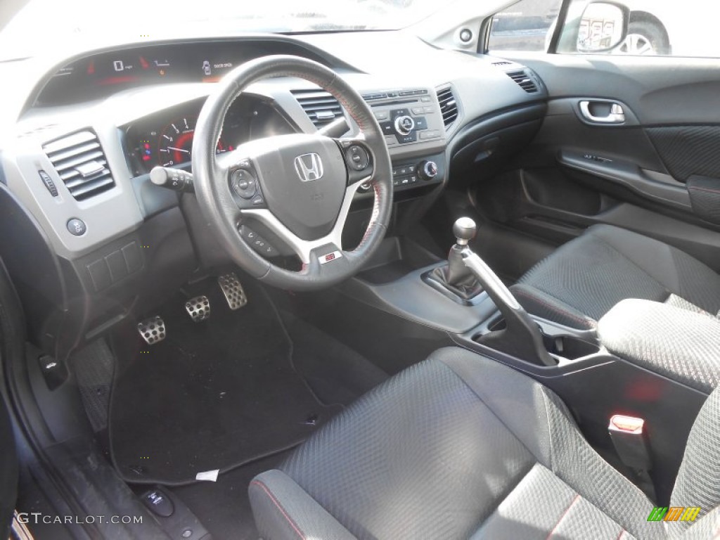 2012 Civic Si Sedan - Polished Metal Metallic / Black photo #9
