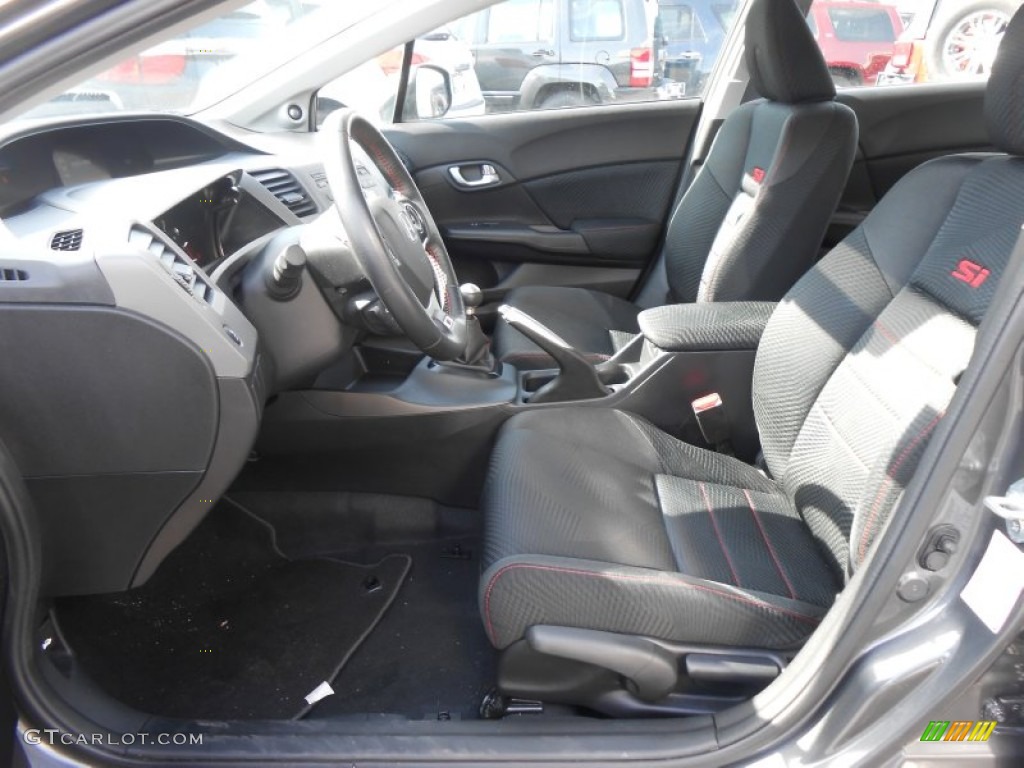 2012 Civic Si Sedan - Polished Metal Metallic / Black photo #10