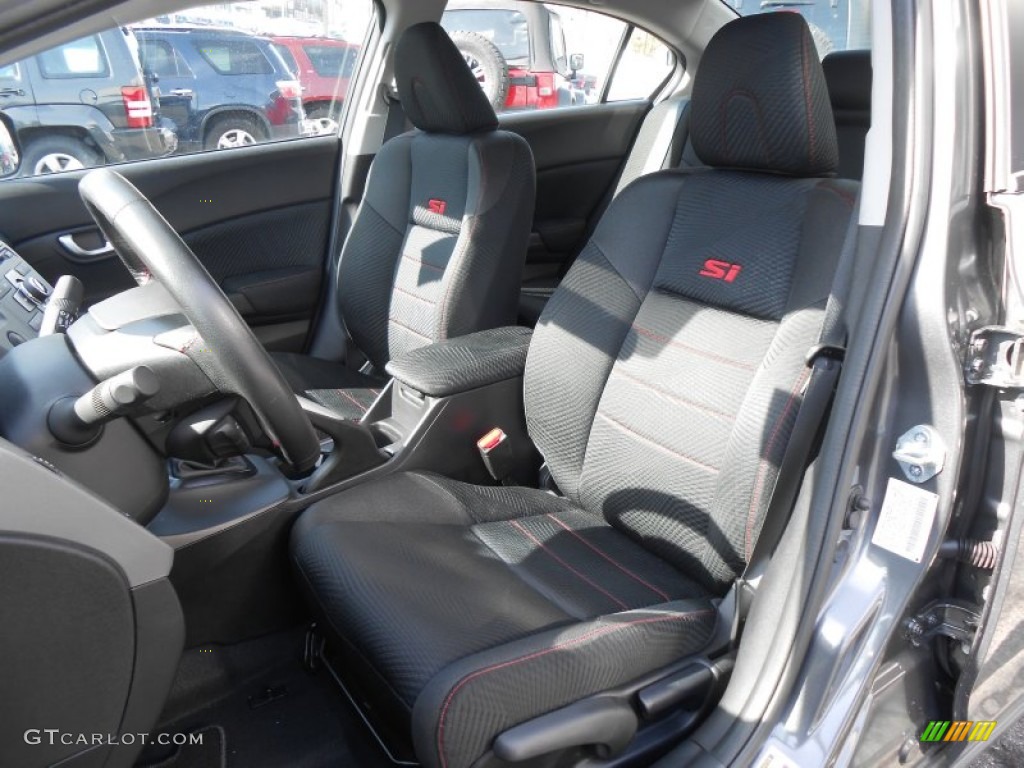 2012 Civic Si Sedan - Polished Metal Metallic / Black photo #11