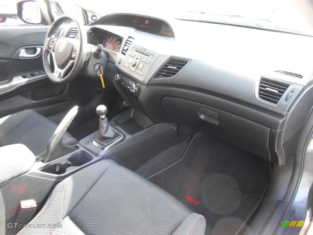 2012 Civic Si Sedan - Polished Metal Metallic / Black photo #12