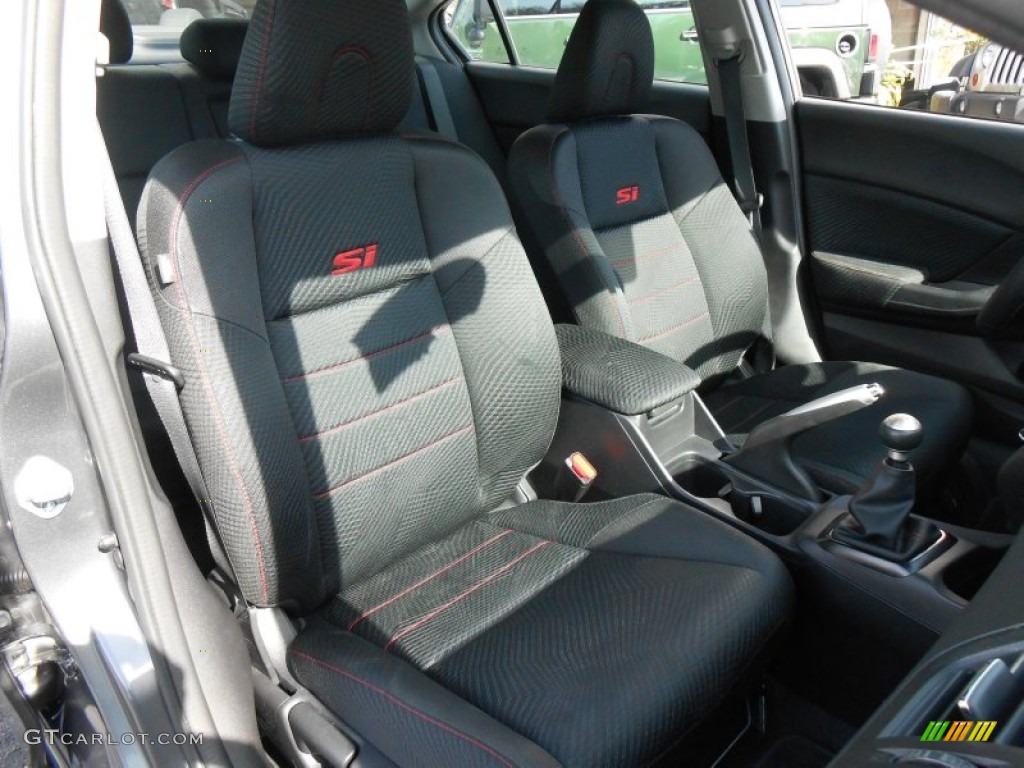 2012 Civic Si Sedan - Polished Metal Metallic / Black photo #14