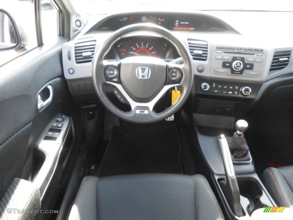 2012 Civic Si Sedan - Polished Metal Metallic / Black photo #19