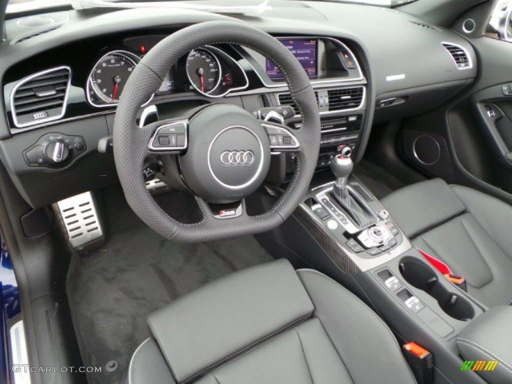 Black/Rock Gray Interior 2014 Audi RS 5 Cabriolet quattro Photo #90760215