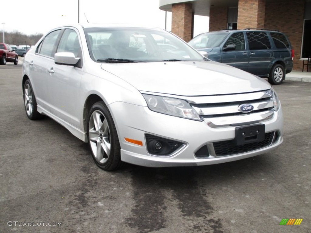 2010 Fusion Sport AWD - Brilliant Silver Metallic / Charcoal Black/Sport Blue photo #2