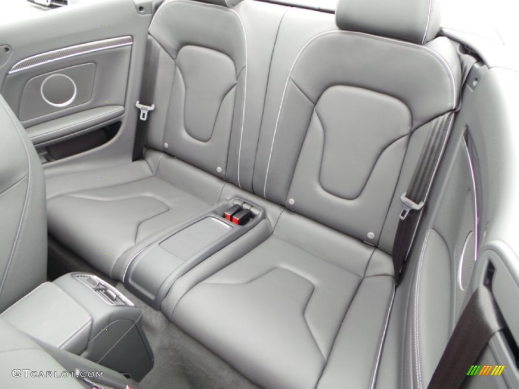 Black/Rock Gray Interior 2014 Audi RS 5 Cabriolet quattro Photo #90760660