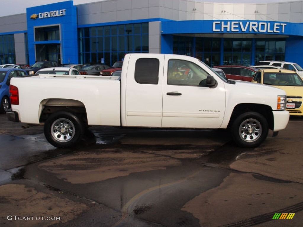 2011 Silverado 1500 LS Extended Cab - Summit White / Dark Titanium photo #1